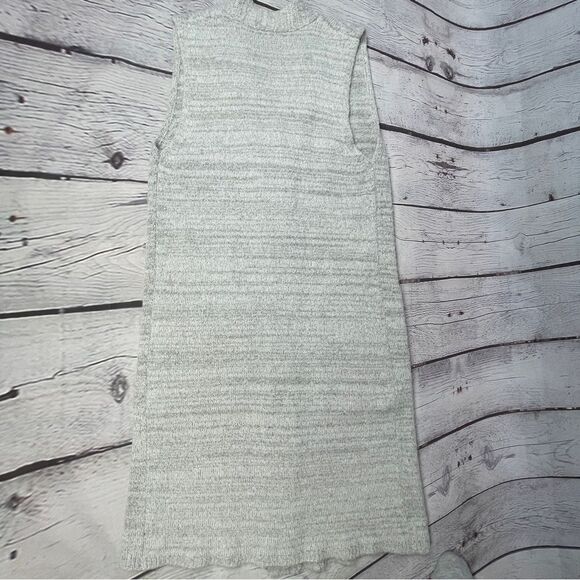 ECHO light gray wool blend warm textured open front cardigan vest, size M / L - Picture 7 of 12